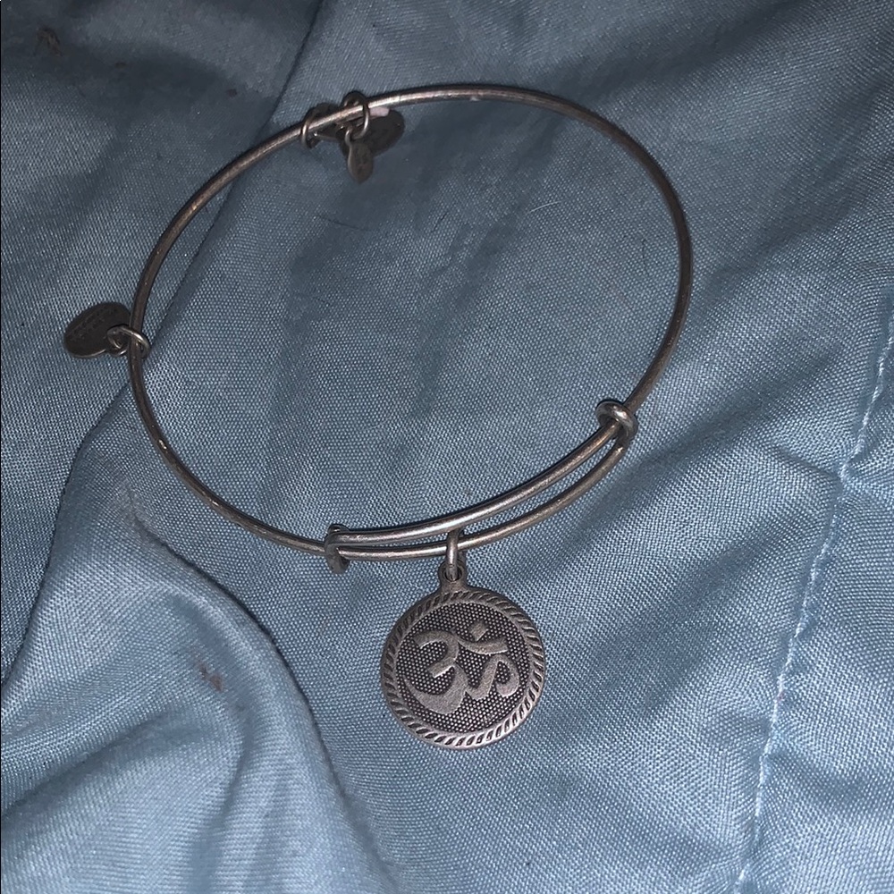 Alex and Ani Chinese Symbol Bangle Bracelet Silver Tone